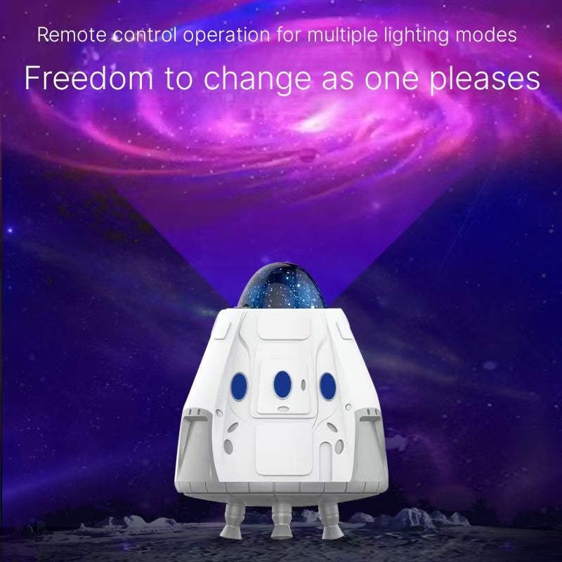 Creative Starry Sky Projection Light Aurora Space Cabin Nebula Rotation Cool Bluetooth Speaker Starry Sky Atmosphere Light