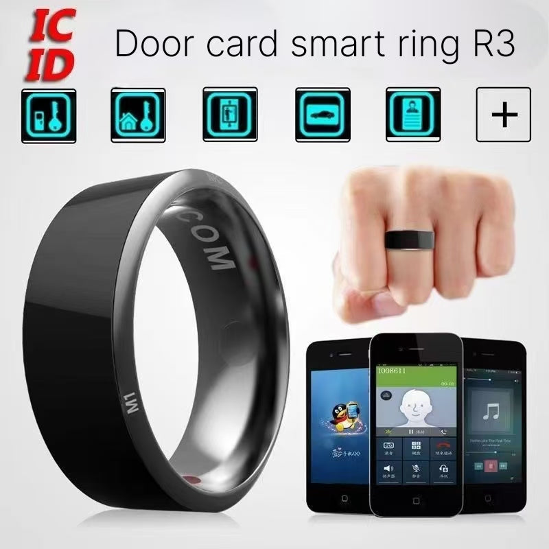 Solar multifunctional Android temperature magic with ins waterproof NFC black technology Bluetooth ring