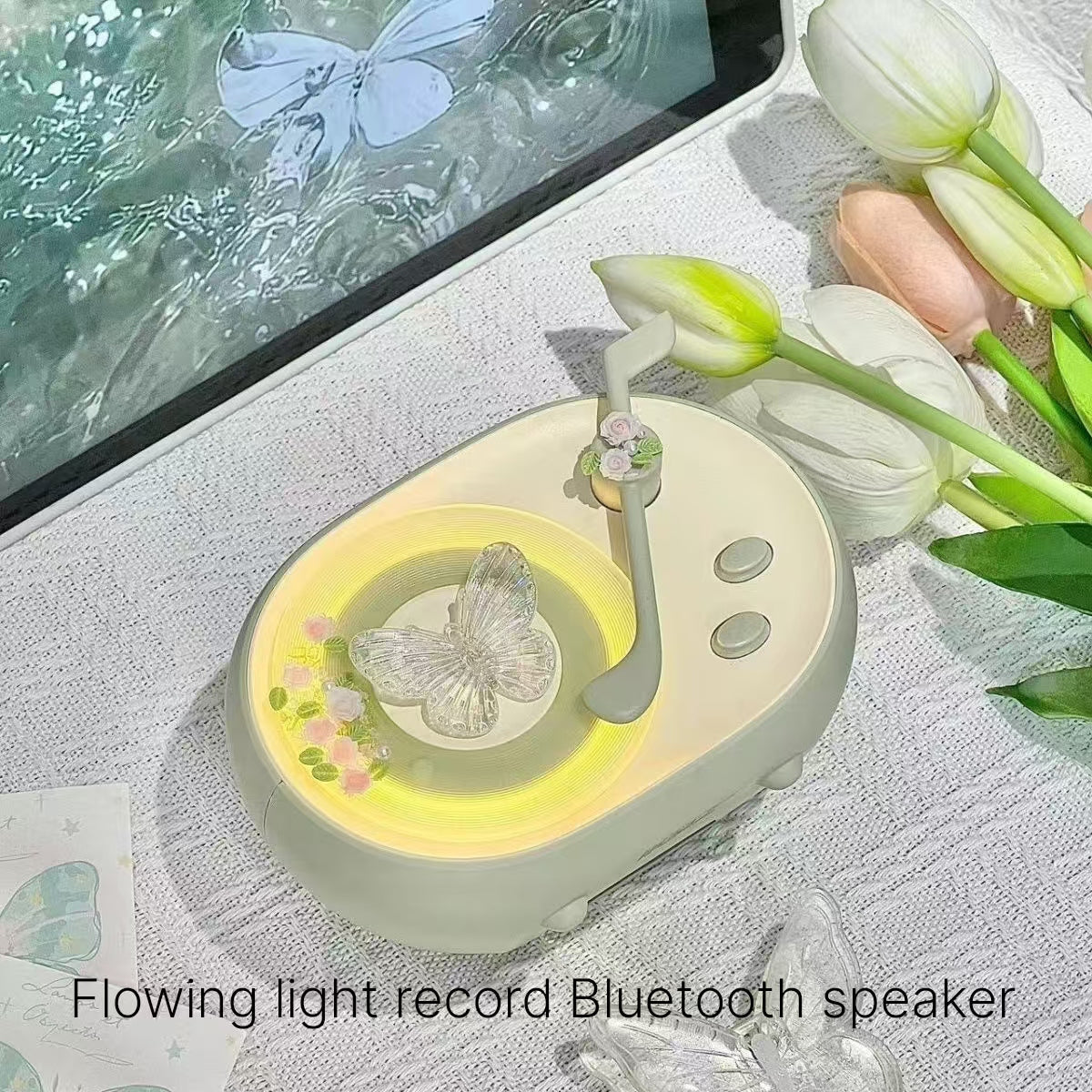 Flowing Bluetooth Retro Speaker High Beauty Aromatherapy Atmosphere Home Wireless Audio Creative Birthday Gift Premium