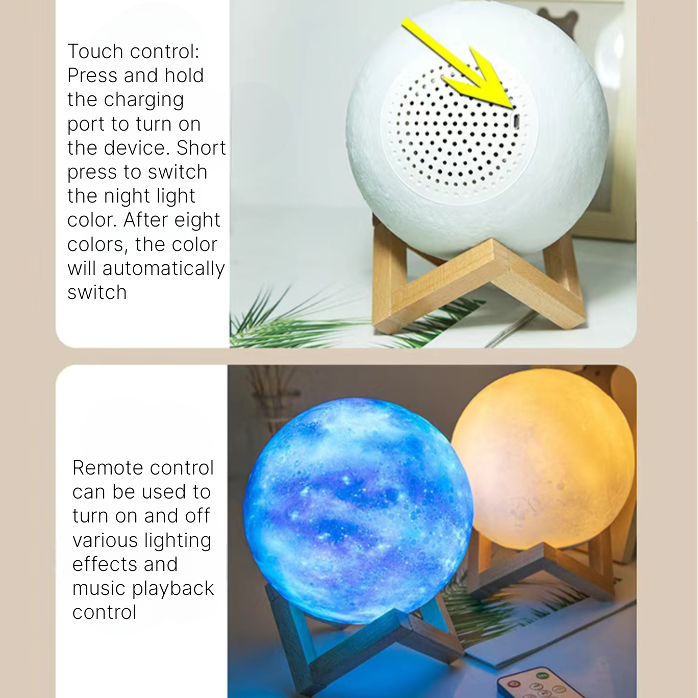 Bluetooth speaker wireless night light small sound home subwoofer dream moon Qixi birthday gift for girls