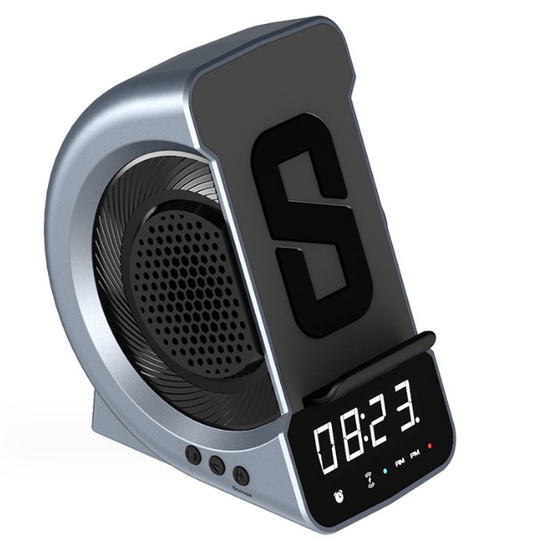 Bluetooth speaker 3-in-1 Creative wireless charging clock alarm clock Bluetooth speaker/5% discount on Christmas purchases of more than 2