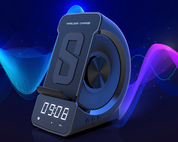 Bluetooth speaker 3-in-1 Creative wireless charging clock alarm clock Bluetooth speaker/5% discount on Christmas purchases of more than 2