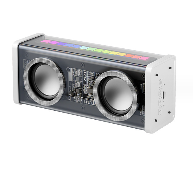 Transparent Mecha Bluetooth speaker Smart wireless outdoor bright light subwoofer