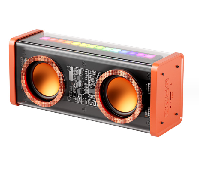 Transparent Mecha Bluetooth speaker Smart wireless outdoor bright light subwoofer