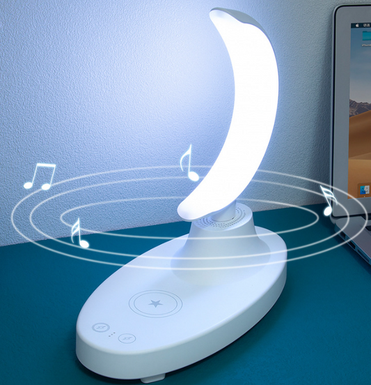 LED smart Bluetooth speaker colorful atmosphere light Creative birthday gift wireless charging bedside bedroom night light