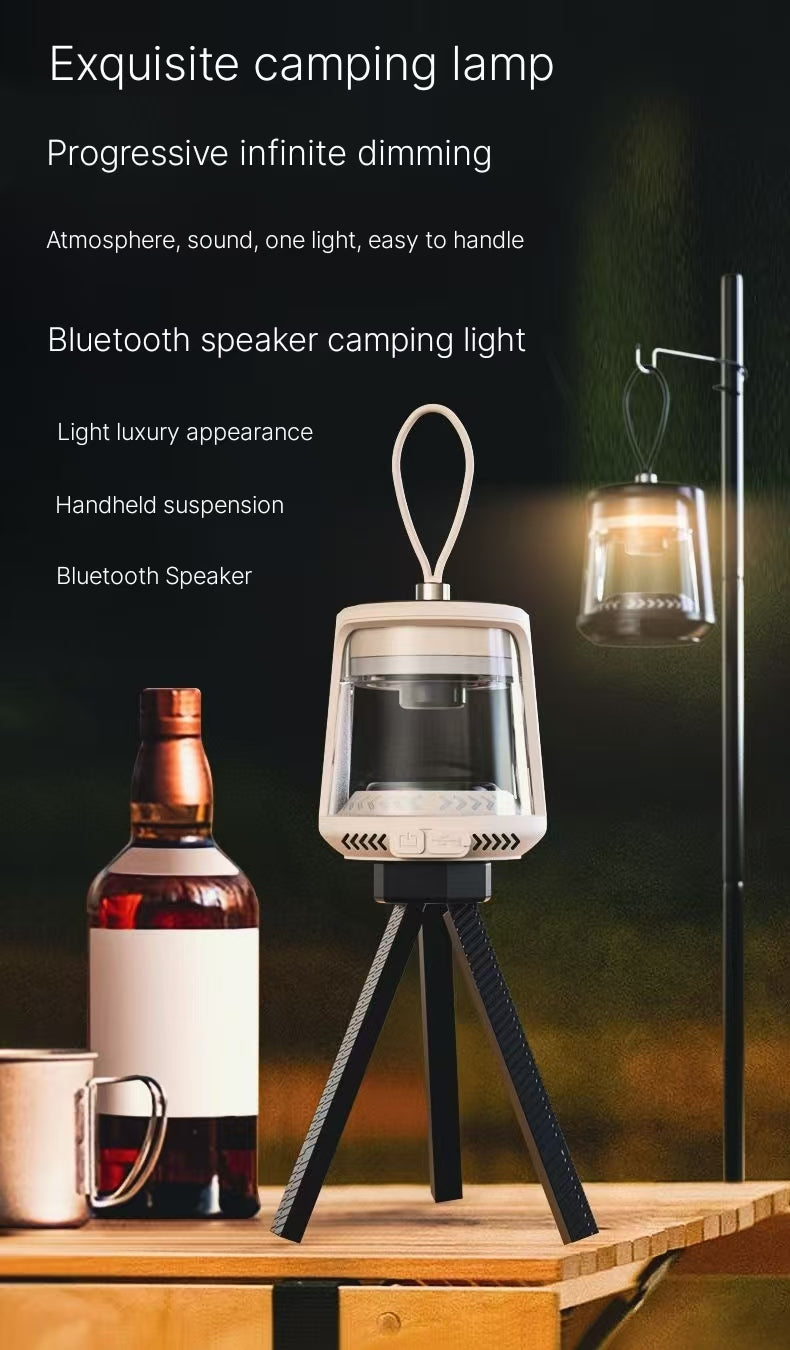 Outdoor camping lights with ultra long endurance, hanging tent lights, ambient lighting, camping lights, charging Bluetooth speaker lights