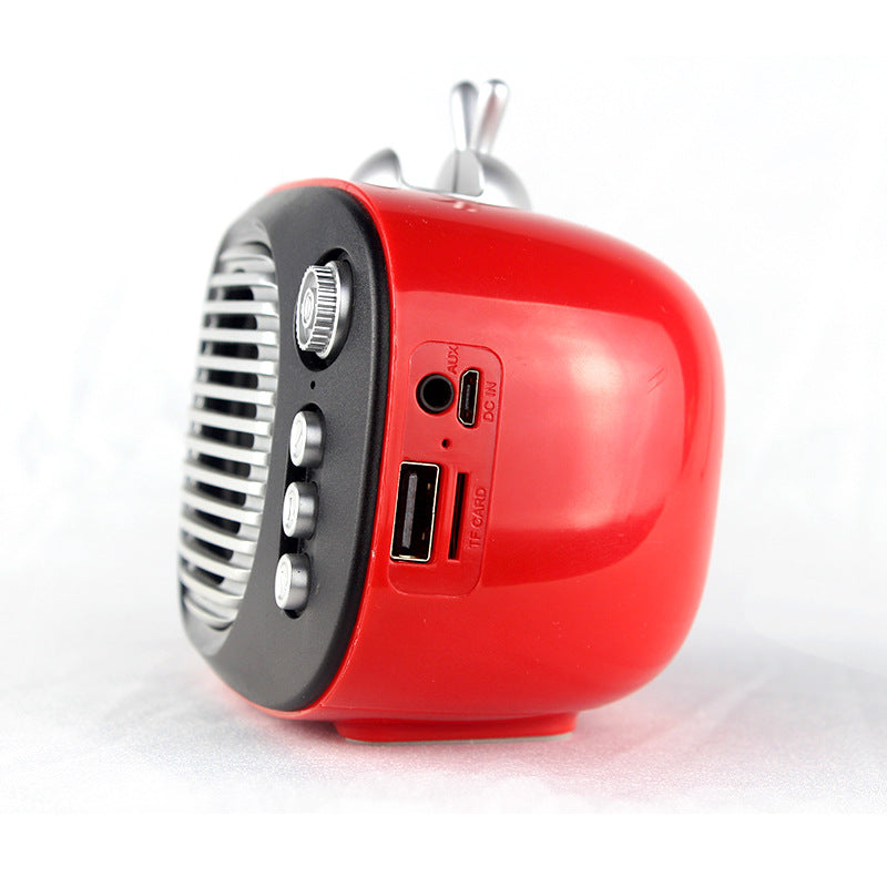 Mini portable retro TV Bluetooth speaker Desktop multimedia creative gift small speaker/5% discount on Christmas purchases of more than 2