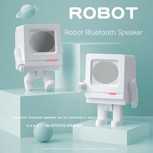 Mini robot Bluetooth audio small speaker wireless subwoofer network red portable new HIFI