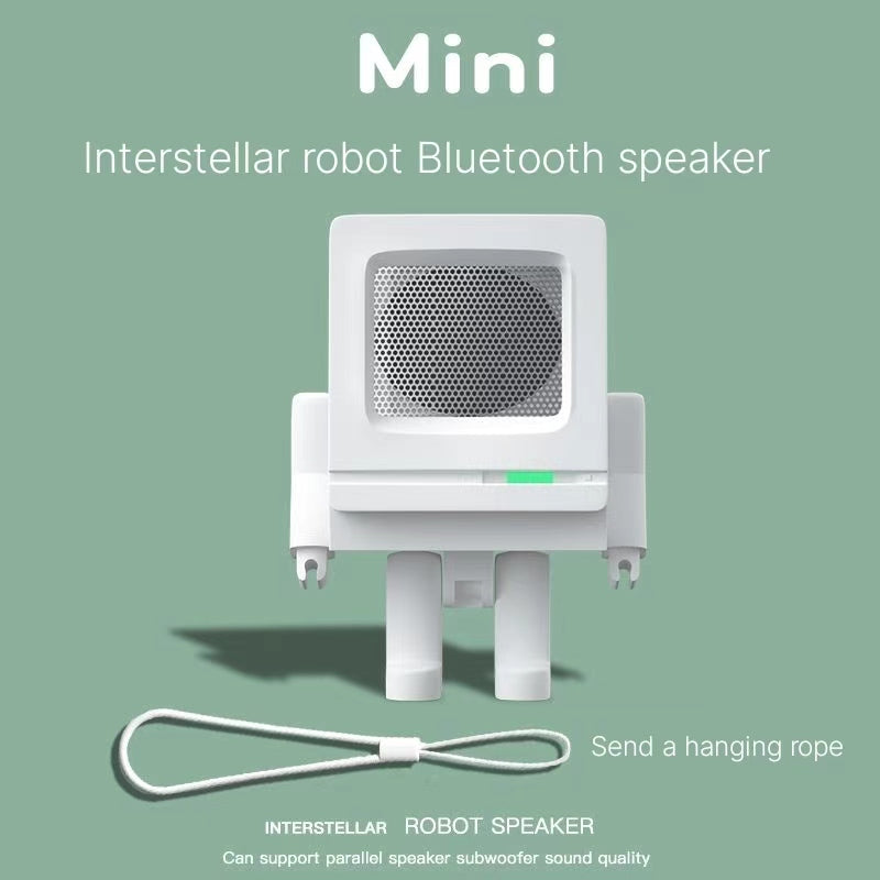 Mini robot Bluetooth audio small speaker wireless subwoofer network red portable new HIFI