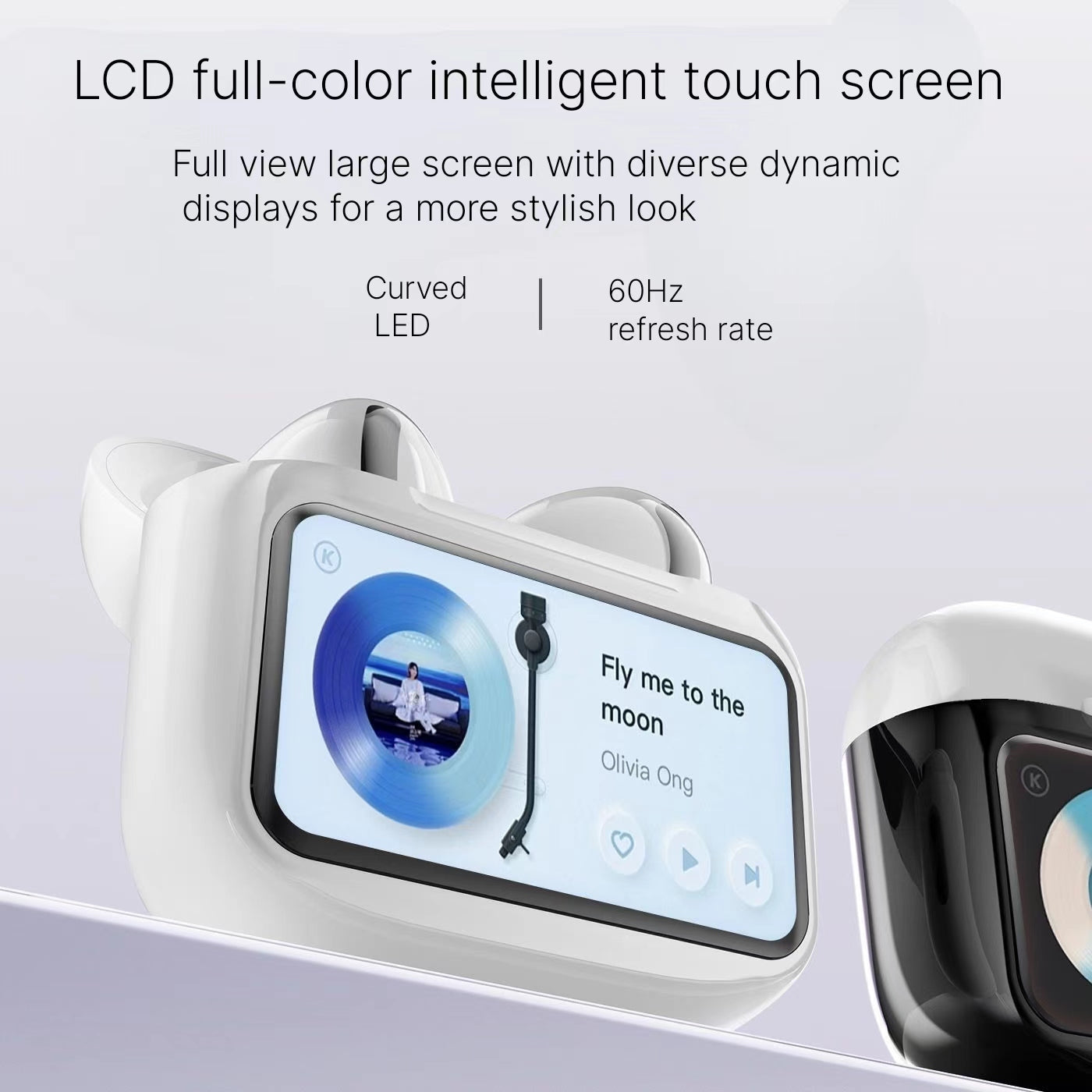 New intelligent noise cancelling, high-quality color screen, wireless Bluetooth earphones