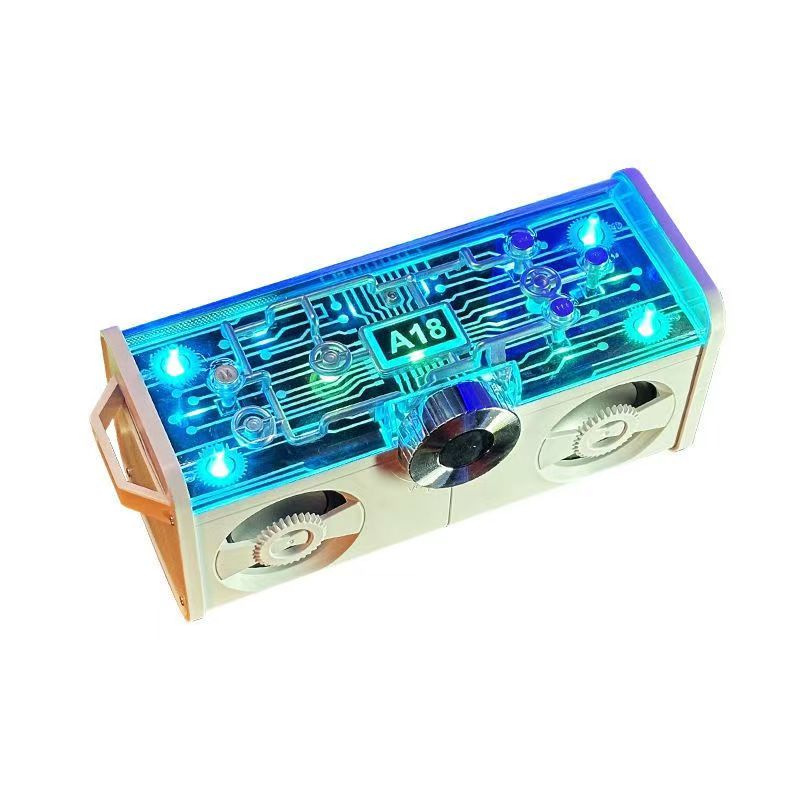 Cool mecha Bluetooth transparent speaker wireless speaker dual diaphragm subwoofer home desktop computer audio volume