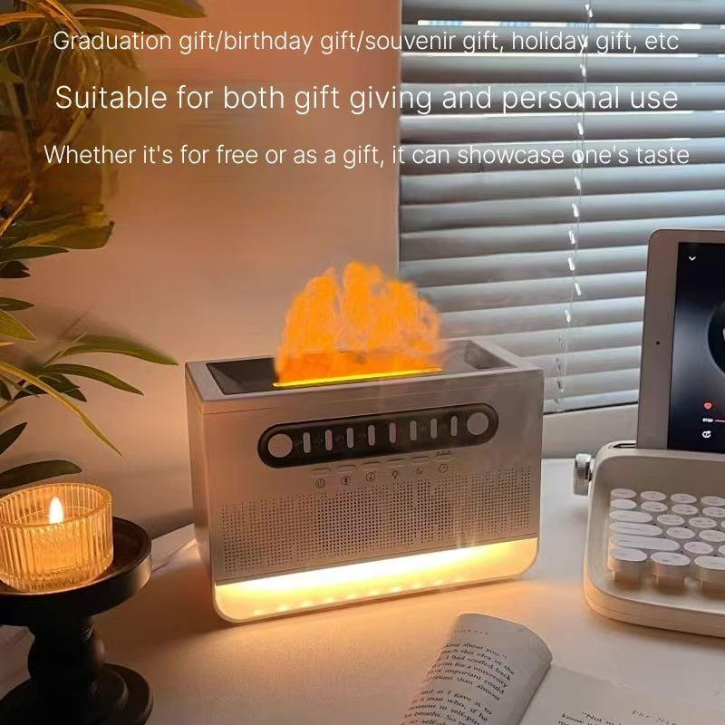 White noise, flame atmosphere, aromatherapy machine, Bluetooth speaker, niche, super heartfelt birthday gift for boys and girls