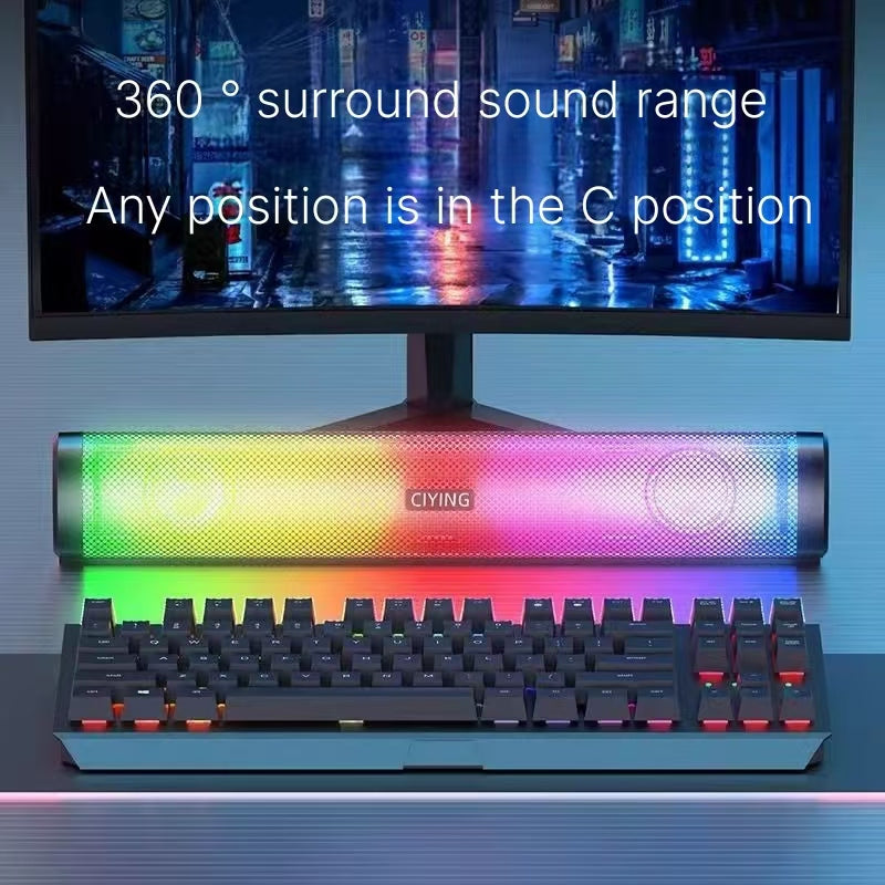 RGB pickup ambient light, voice controlled music rhythm light, car computer, desktop audio, ambient light, e-sports room Bluetooth