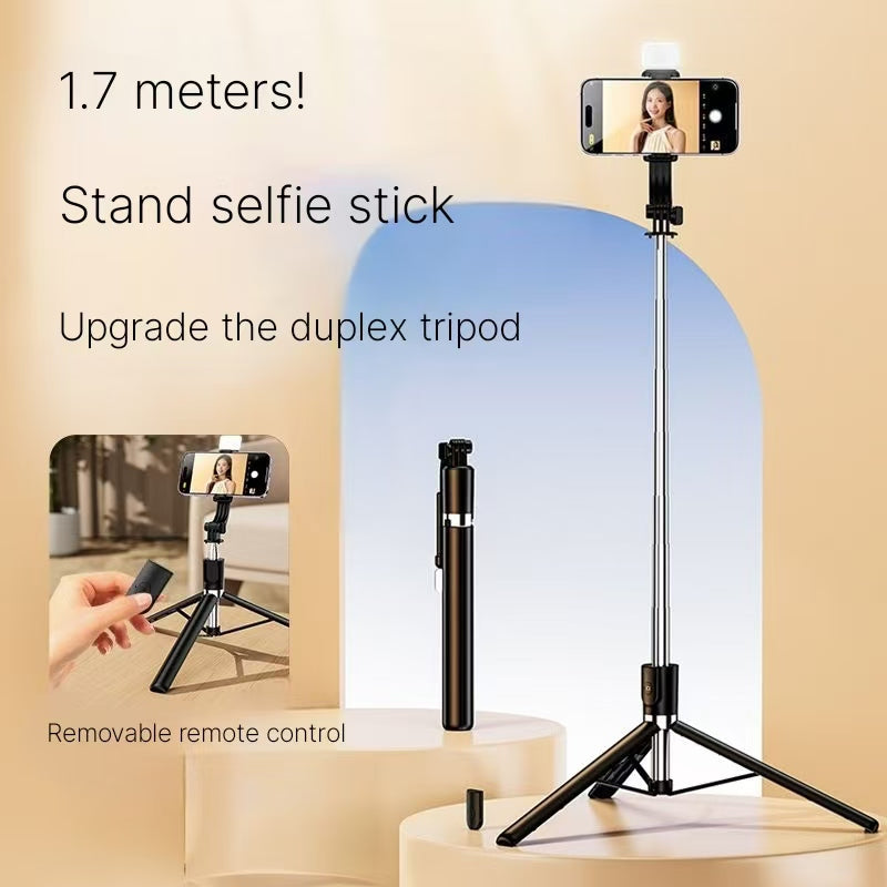 2024 new mobile selfie stick tripod handheld floor folding travel Bluetooth remote control selfie gadget portable