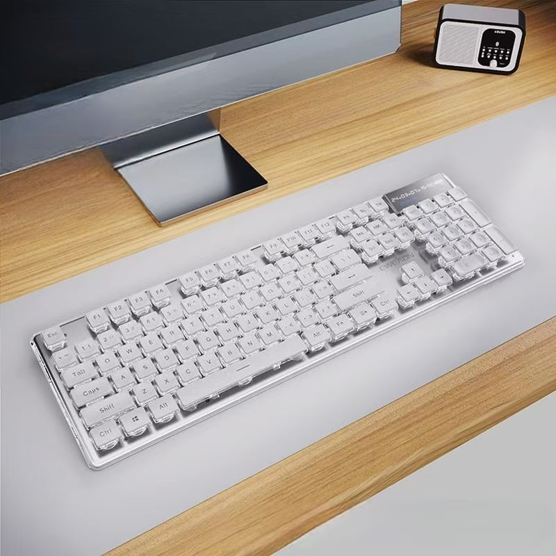 Office high-value wireless Bluetooth silent backlight intelligent tactile mechanical keyboard