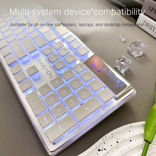 Office high-value wireless Bluetooth silent backlight intelligent tactile mechanical keyboard