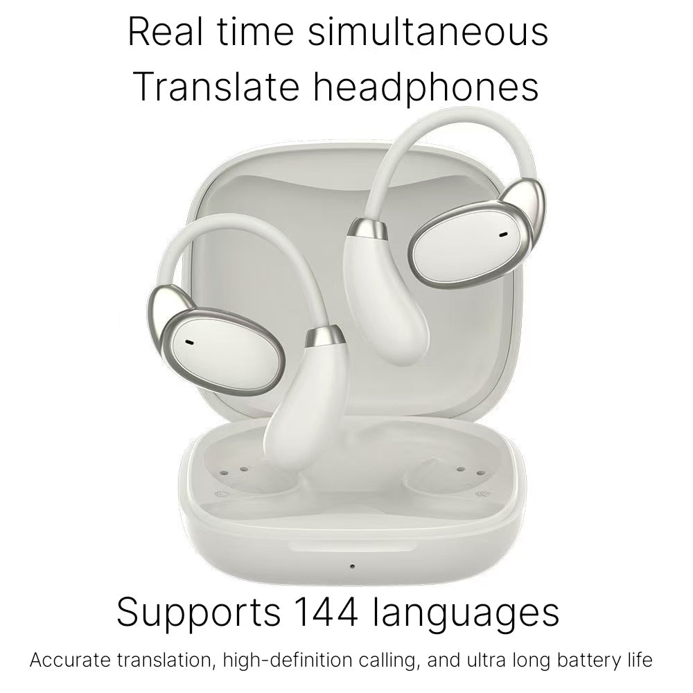 AI intelligent new travel translation headphones noise reduction wireless Bluetooth multi language conference