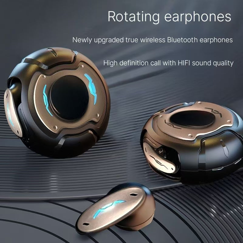 Black technology Bluetooth earphones can be used as glowing fingertip gyroscopes with ultra long battery life. They are a pressure boosting tool for young people and can rotate earphones