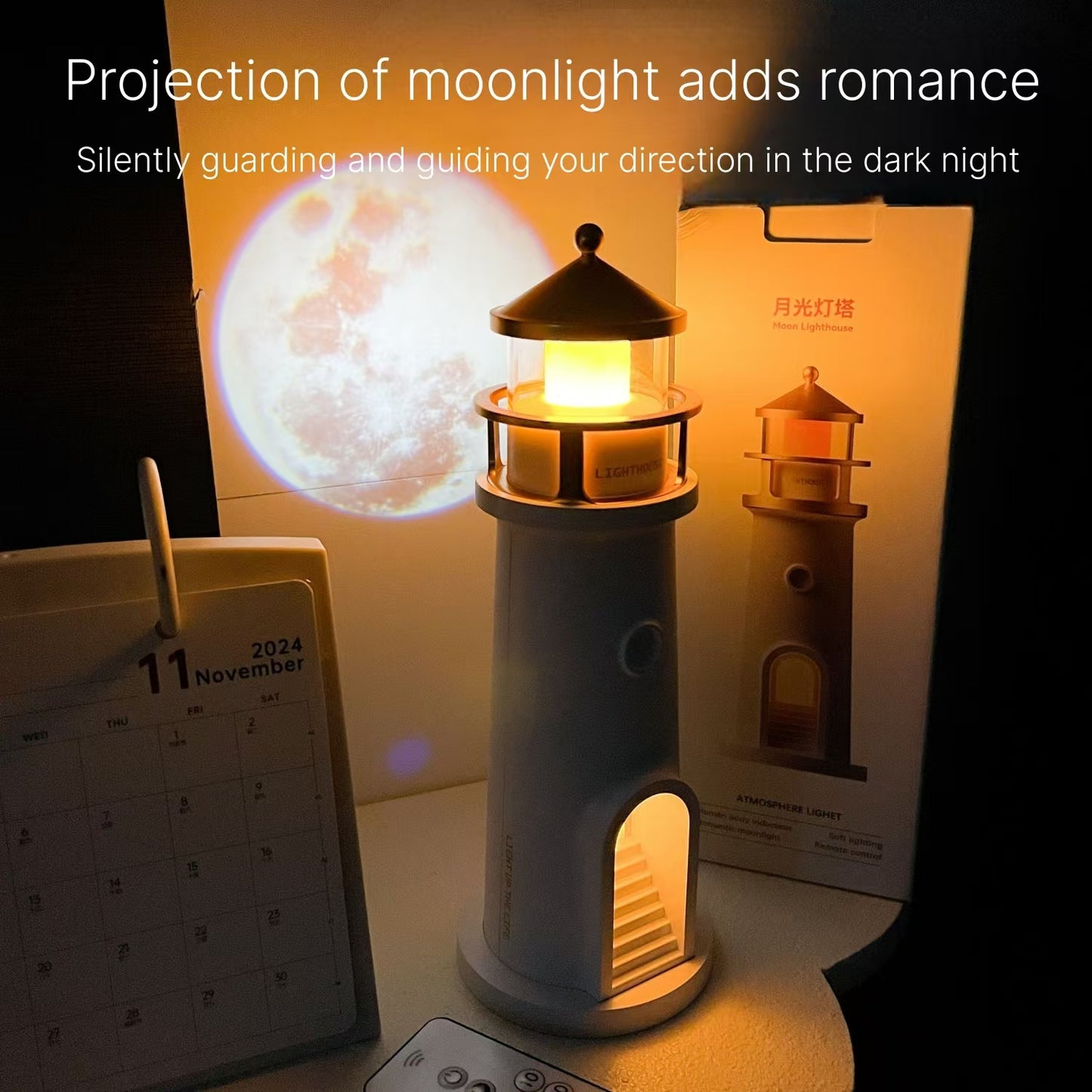 Creative Moonlight Lighthouse Bluetooth Speaker Dormitory Desktop Decoration for Men's Birthday Gifts for Girls, Exclusive and Premium