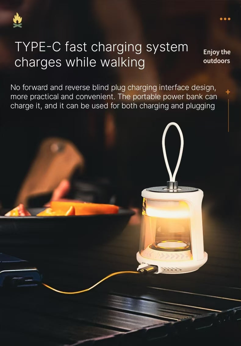 Outdoor camping lights with ultra long endurance, hanging tent lights, ambient lighting, camping lights, charging Bluetooth speaker lights