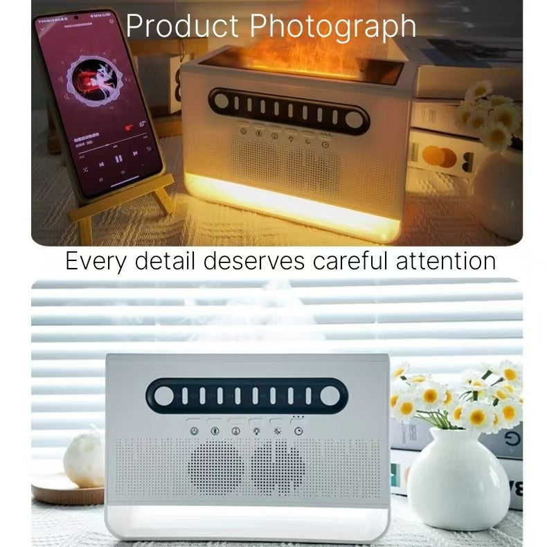 White noise, flame atmosphere, aromatherapy machine, Bluetooth speaker, niche, super heartfelt birthday gift for boys and girls