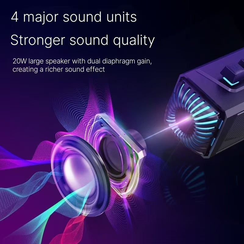 Mech Bluetooth computer audio speaker, large volume, atmosphere, heavy bass, desktop computer, laptop game