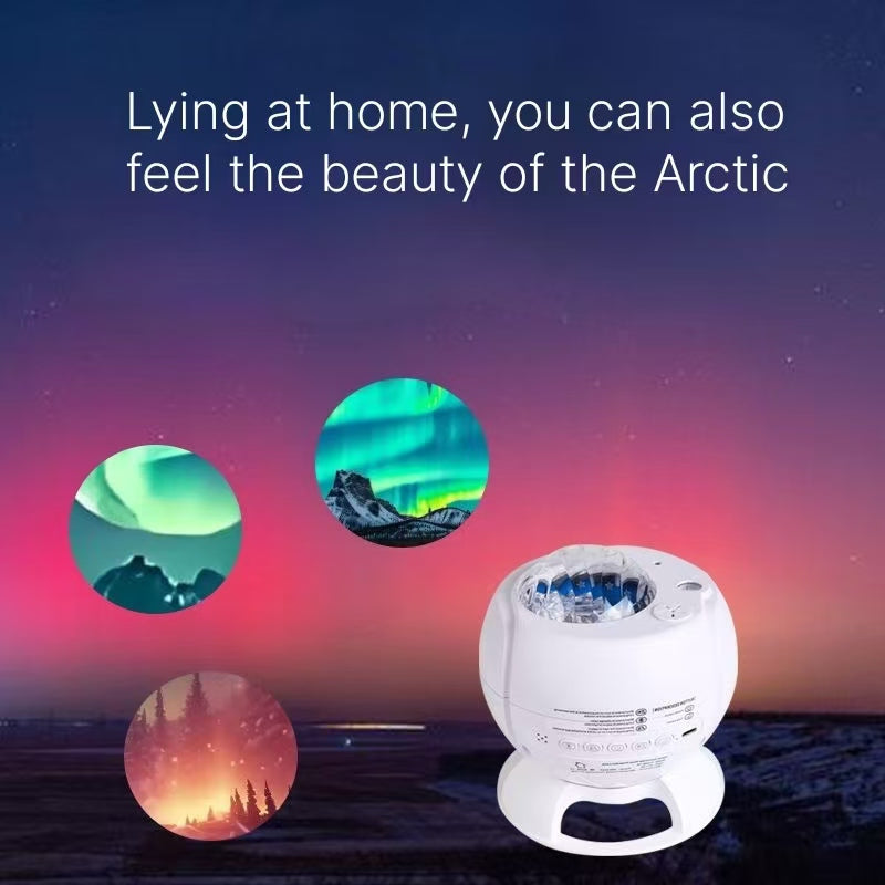 Aurora Borealis Starry Sky Light Projector Starry Sky Room Master Bedroom Romantic Atmosphere Nightlight Bluetooth Speaker