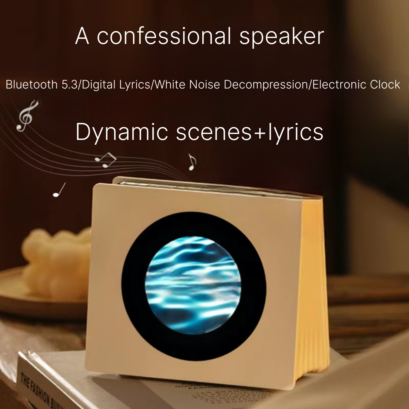 Ultimate Aesthetics Bluetooth Speaker Lyrics Audio Suspended Lyrics Dynamic Background Screen Multi functional Audio Gift