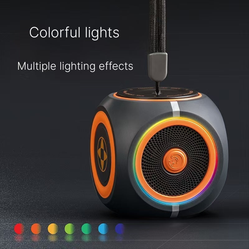 2024 New Internet Celebrity Decompression God Fingertip Rotating Gyroscope Colorful Light Effect Portable Bluetooth Audio subwoofer