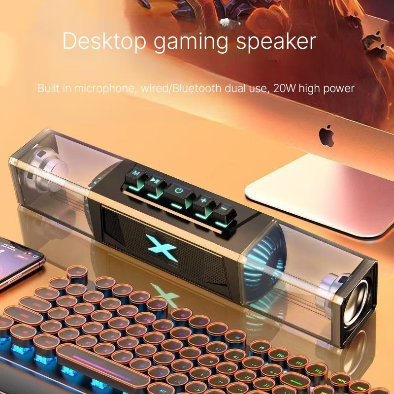 Mech Bluetooth computer audio speaker, large volume, atmosphere, heavy bass, desktop computer, laptop game