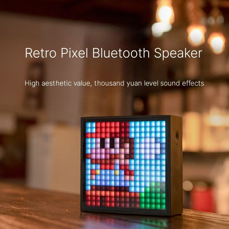 Bluetooth speaker, pixel alarm clock speaker, wireless small speaker, technology speaker, home desk setup, good items