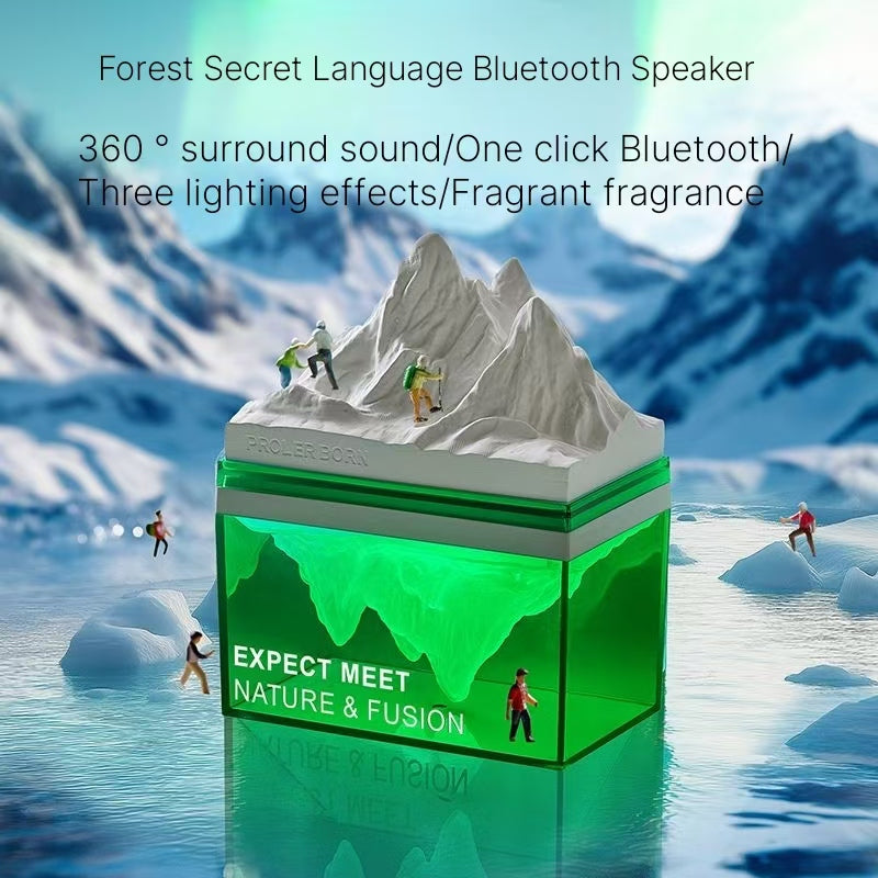 Forest Secret Language Glacier Bluetooth Speaker High quality Multi functional subwoofer Atmosphere Birthday Gift Male and Female Best Friends