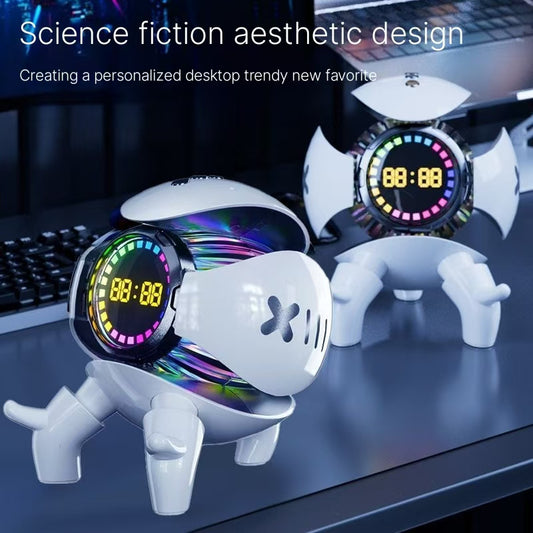 Mech Monster AI Intelligent Cool Bluetooth Audio Clock Alarm Clock High Quality Desktop Clock Ornament