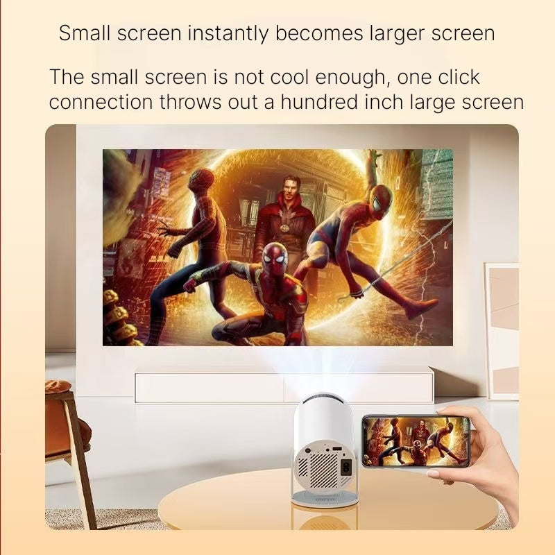 New Home Bedroom and Student Dormitory Can Connect to Phone 4k Ultra HD 5G PTZ Projector