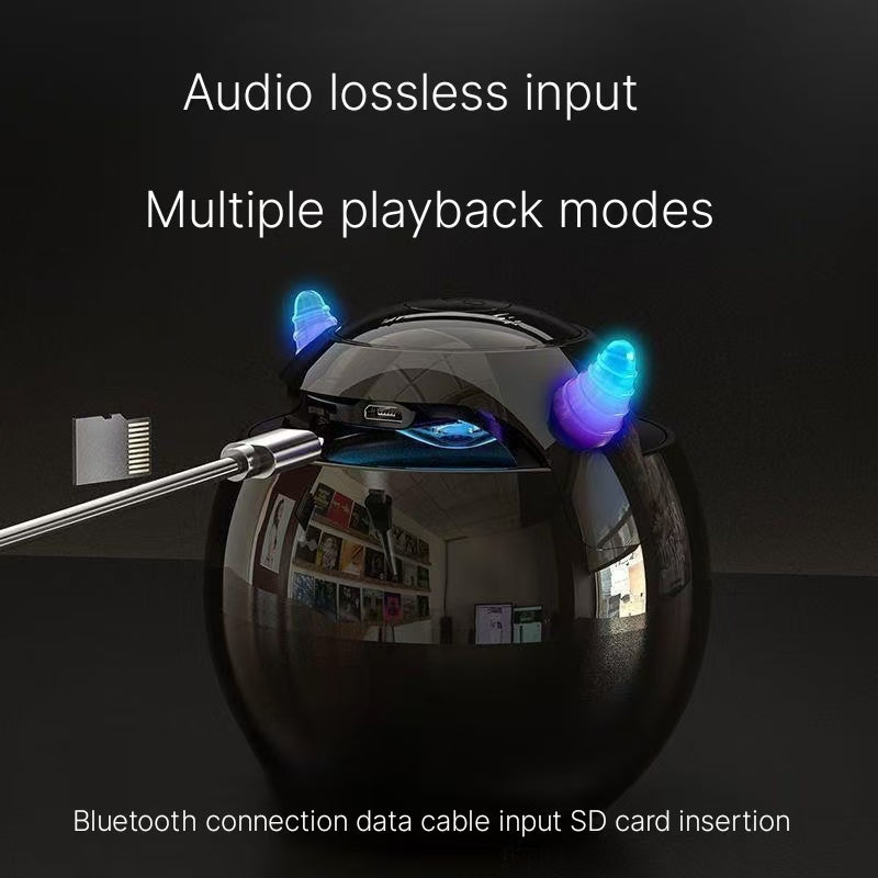 AI intelligent demon Bluetooth speaker, student alarm clock, multifunctional wireless speaker, plug-in electronic alarm clock, subwoofer