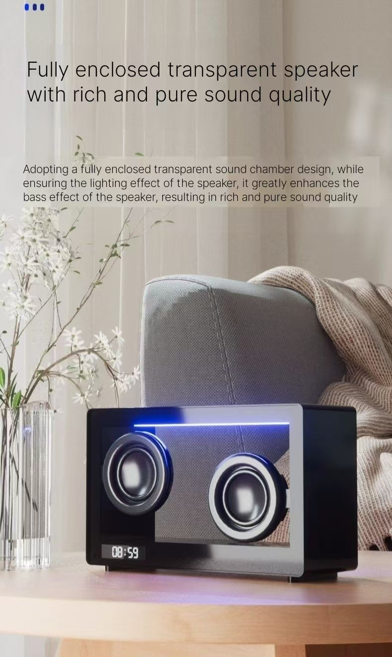 2024 new transparent sound system cannot be given away as gifts, atmosphere lights, wireless Bluetooth speakers, home decorations