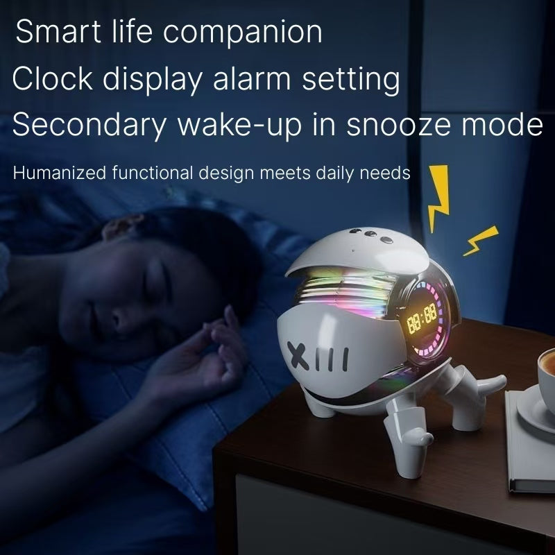 Mech Monster AI Intelligent Cool Bluetooth Audio Clock Alarm Clock High Quality Desktop Clock Ornament