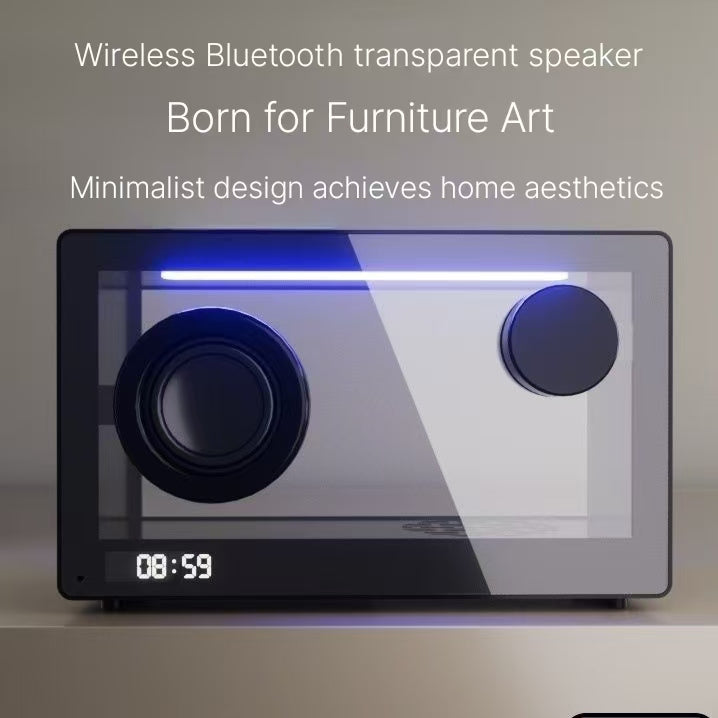 2024 new transparent sound system cannot be given away as gifts, atmosphere lights, wireless Bluetooth speakers, home decorations