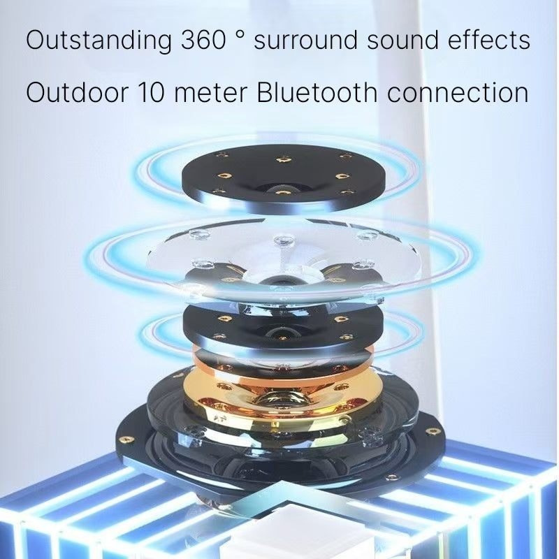 New Rainbow Light Wireless Bluetooth Speaker High Sound Quality Car Mini Mini Audio Super Bass Cannon