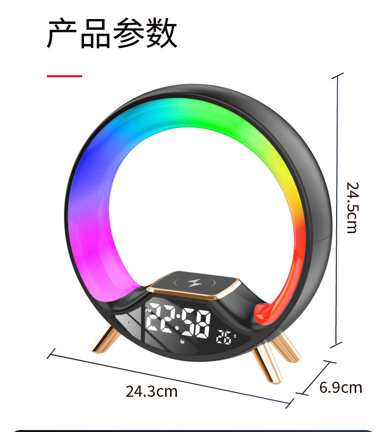 Alarm clock wireless charging color Bluetooth speaker 5% discount on Christmas purchases of more than 2