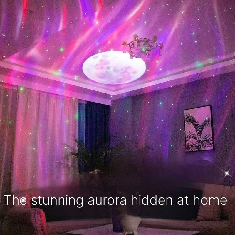 Aurora Borealis Starry Sky Light Projector Starry Sky Room Master Bedroom Romantic Atmosphere Nightlight Bluetooth Speaker