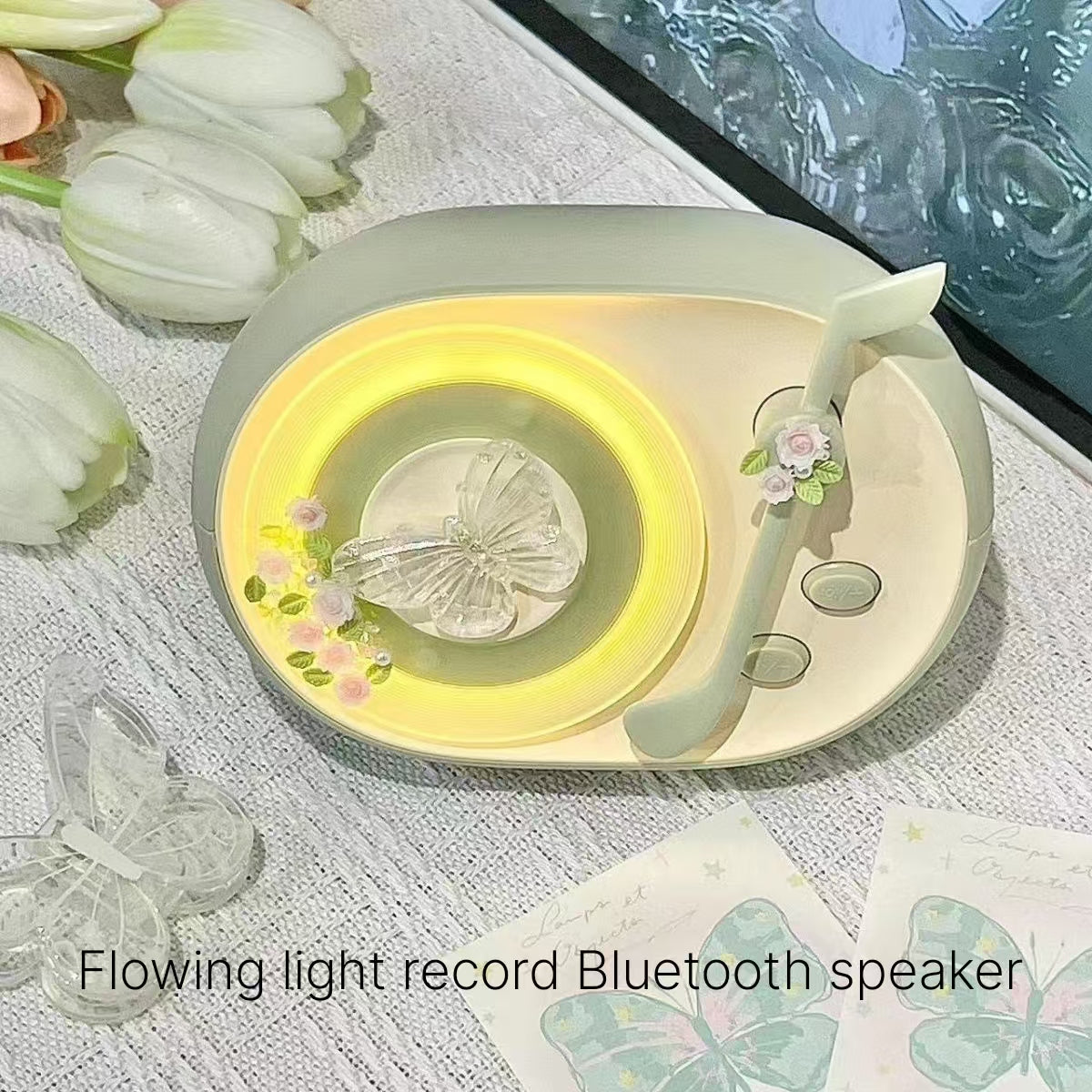 Flowing Bluetooth Retro Speaker High Beauty Aromatherapy Atmosphere Home Wireless Audio Creative Birthday Gift Premium