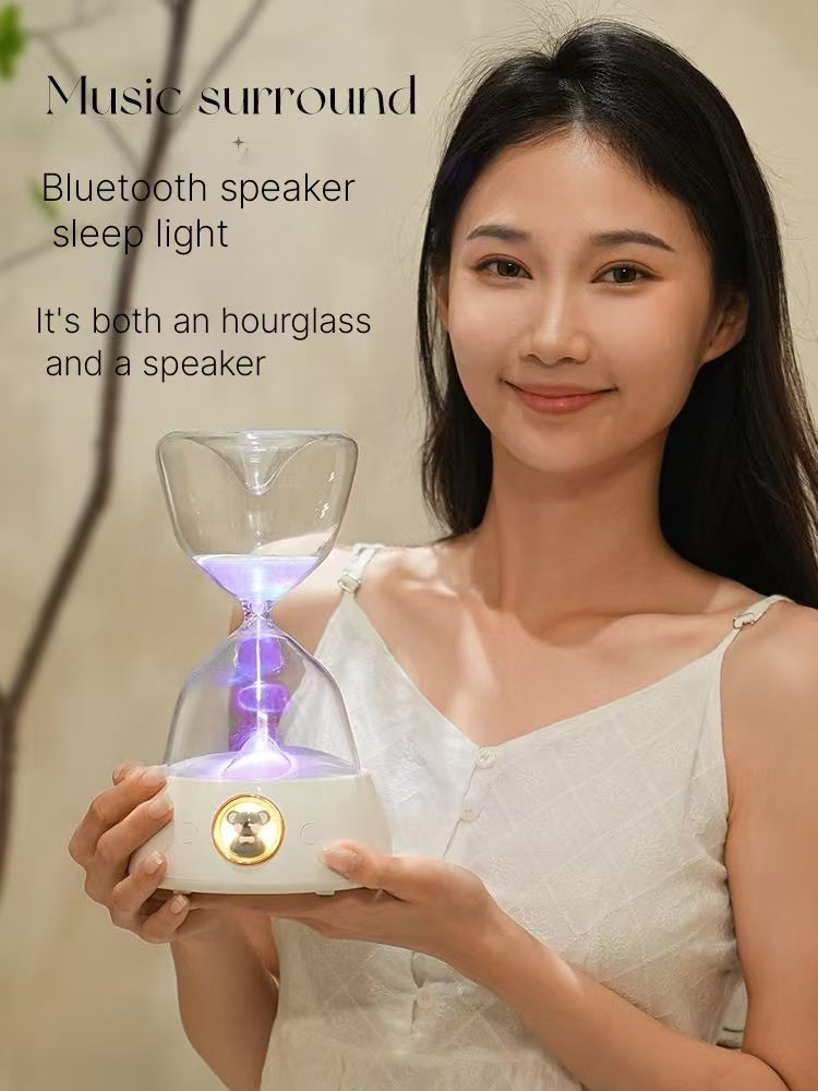 Romantic birthday gift for girls, hourglass lamp, Bluetooth speaker, high-end gift for girlfriends and girlfriends, niche high-end feeling, light luxury