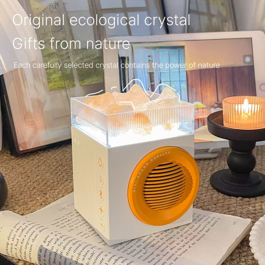 Crystal Stone Aromatherapy Bluetooth Speaker Indoor Atmosphere Night Light Niche High Beauty Speaker Gift for Girls