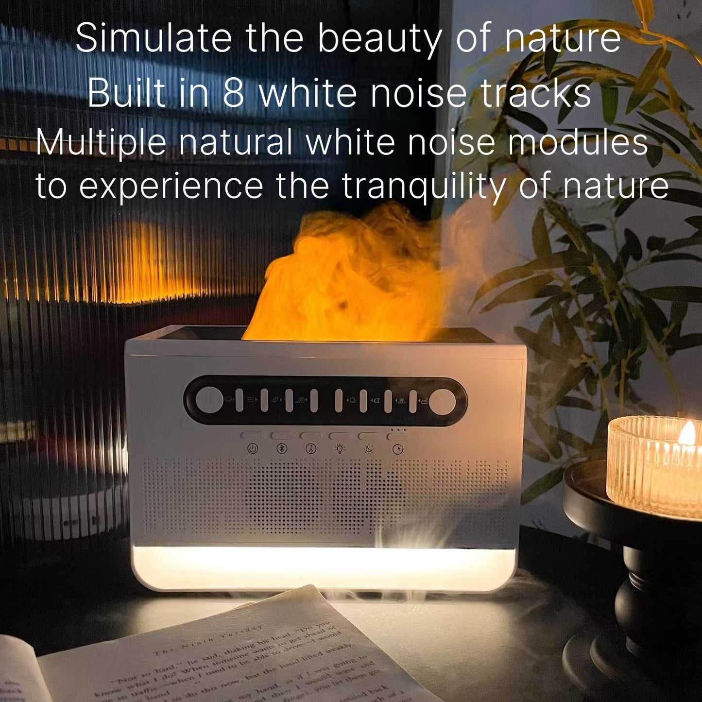 White noise, flame atmosphere, aromatherapy machine, Bluetooth speaker, niche, super heartfelt birthday gift for boys and girls