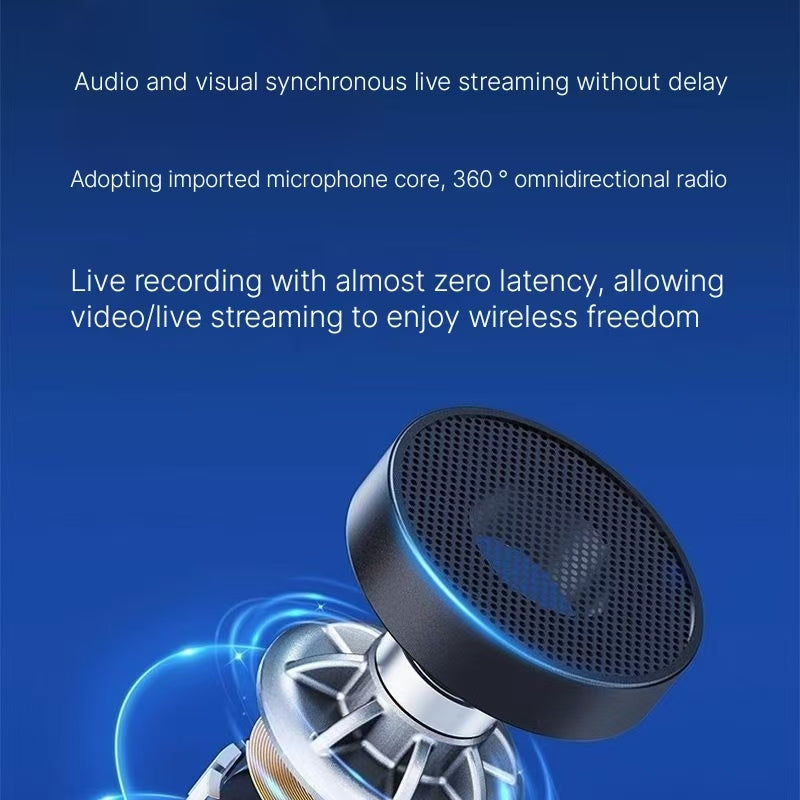 Wireless lavalier microphone, one to two, for live streaming, video recording, Android, Apple, Little Bee, internet celebrity, dedicated microphone