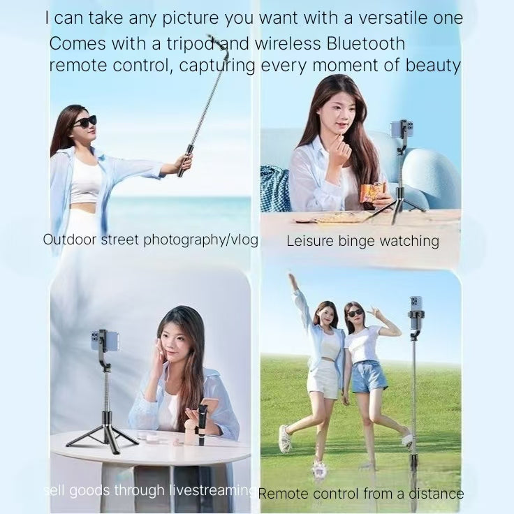 2024 new mobile selfie stick tripod handheld floor folding travel Bluetooth remote control selfie gadget portable