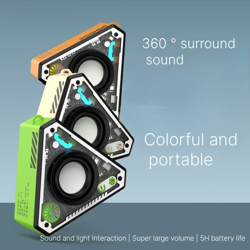 Bluetooth speaker with high quality and long battery life, interconnected subwoofer, desktop outdoor all-in-one speaker