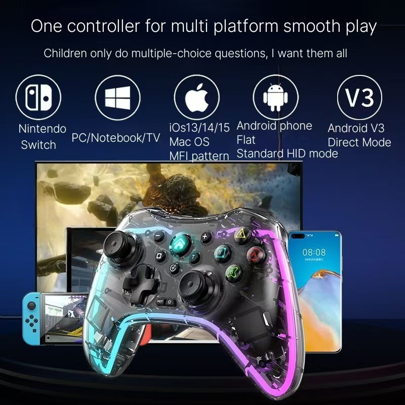 Switch Computer Steam TV Apple Android Phone Tesla BYD Wireless Bluetooth Game Controller