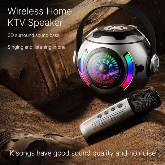 High end high-quality home KTV microphone, Bluetooth speaker, wireless portable subwoofer, high volume professional